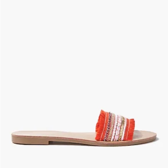 Forever 21 Beaded Fringe-Vamp Sandals - Picture 2 of 6